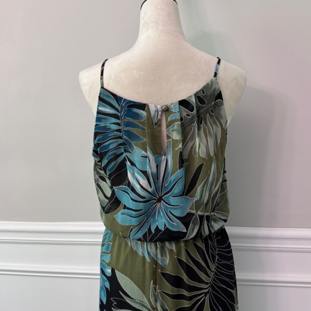 Tacera M Tropical Maxi Dress Halter Sleeveless Resort Vacation Beach‎ Floral - Picture 7 of 13